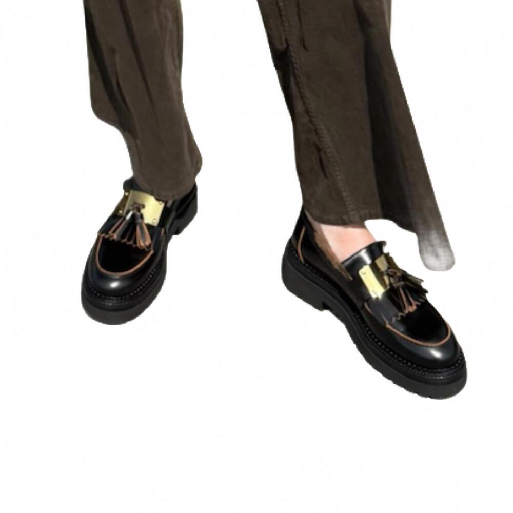 NEW HOMERS women's siena-m leather loafers in portobello black